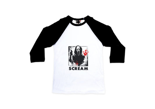 Camiseta manga 3/4 con diseño scream